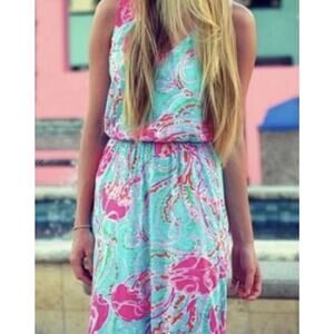 Lilly Pulitzer Mills Maxi Long Dress Size Small Jellies Be Jammin Coastal Vacay
